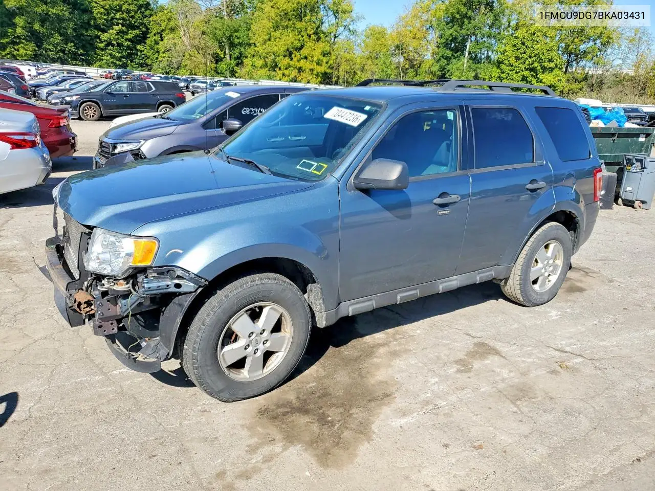 FORD ESCAPE 2011, VIN 1FMCU9DG7BKA03431