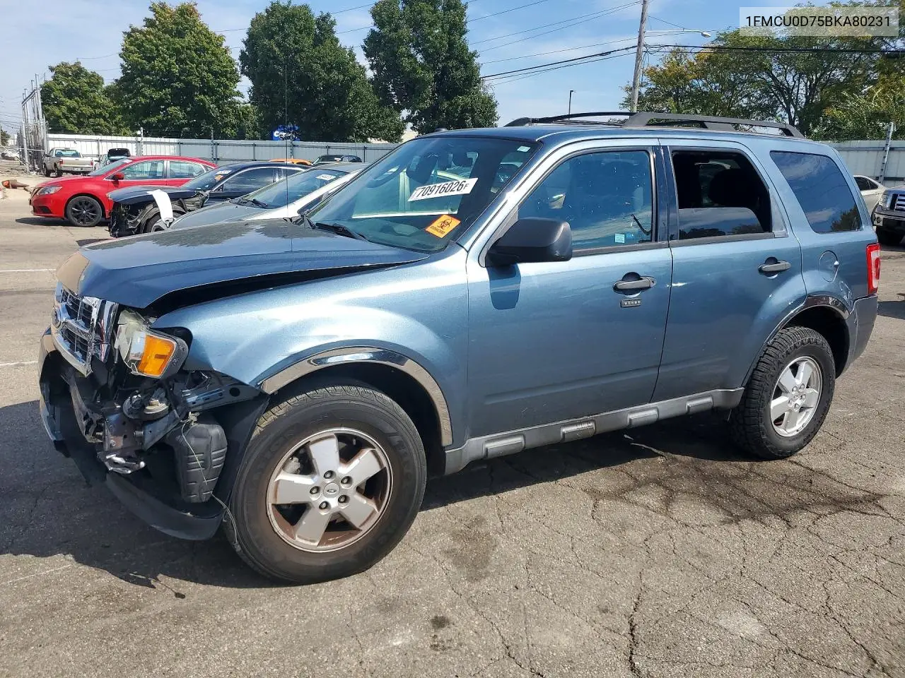 FORD ESCAPE 2011, VIN 1FMCU0D75BKA80231