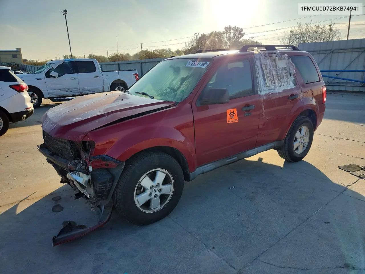 FORD ESCAPE 2011, VIN 1FMCU0D72BKB74941