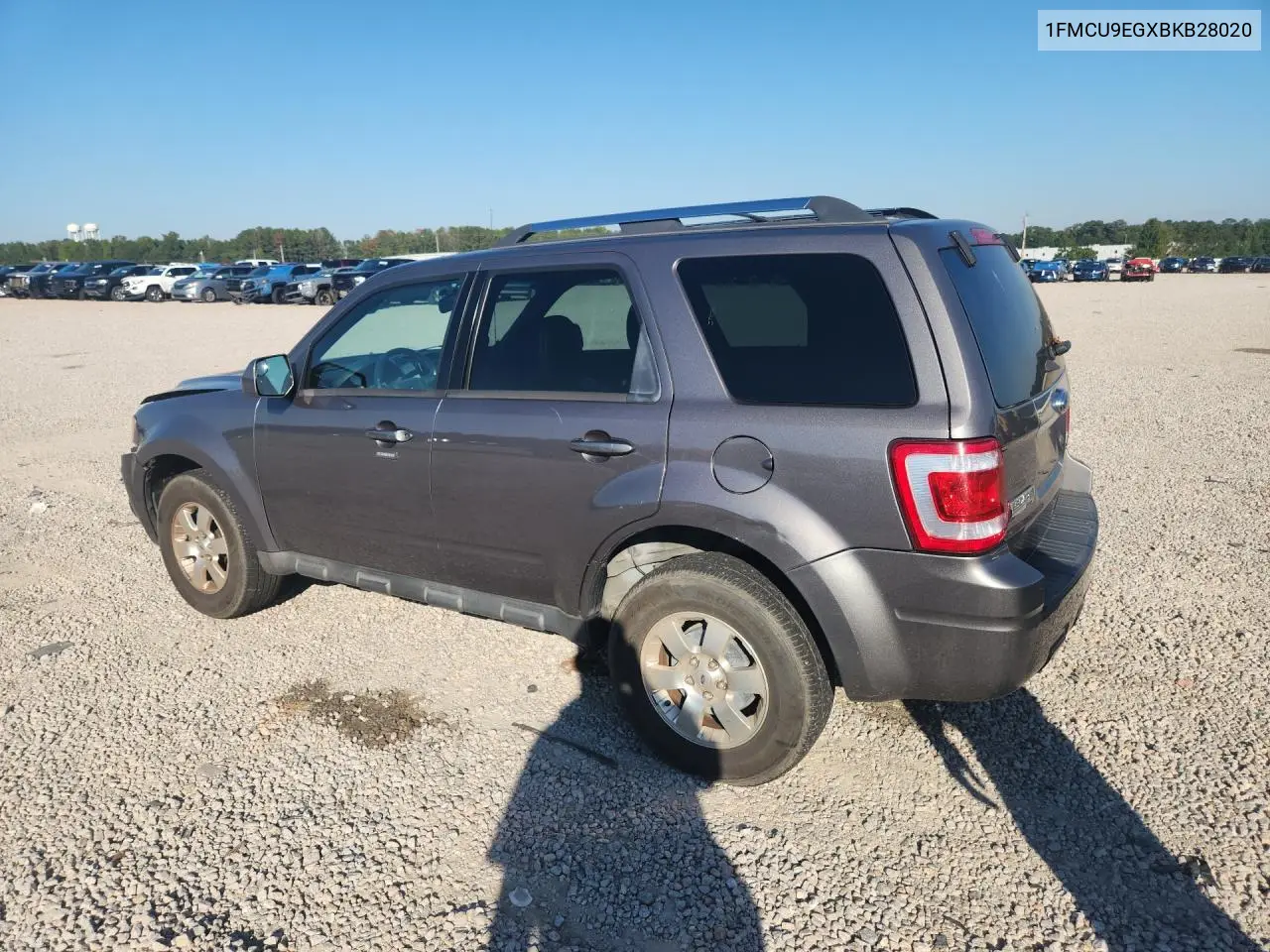 2011 FORD ESCAPE VIN 1FMCU9EGXBKB28020 — фото 2
