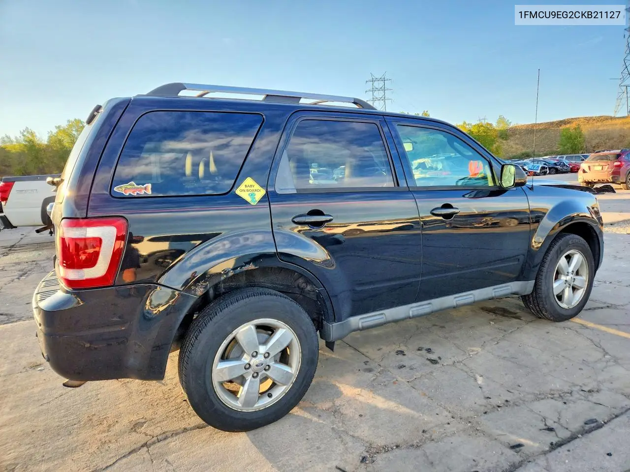 2012 FORD ESCAPE VIN 1FMCU9EG2CKB21127 — фото 3