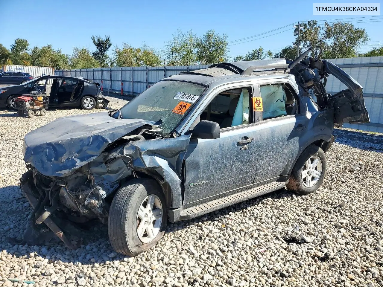 FORD ESCAPE 2012, VIN 1FMCU4K38CKA04334