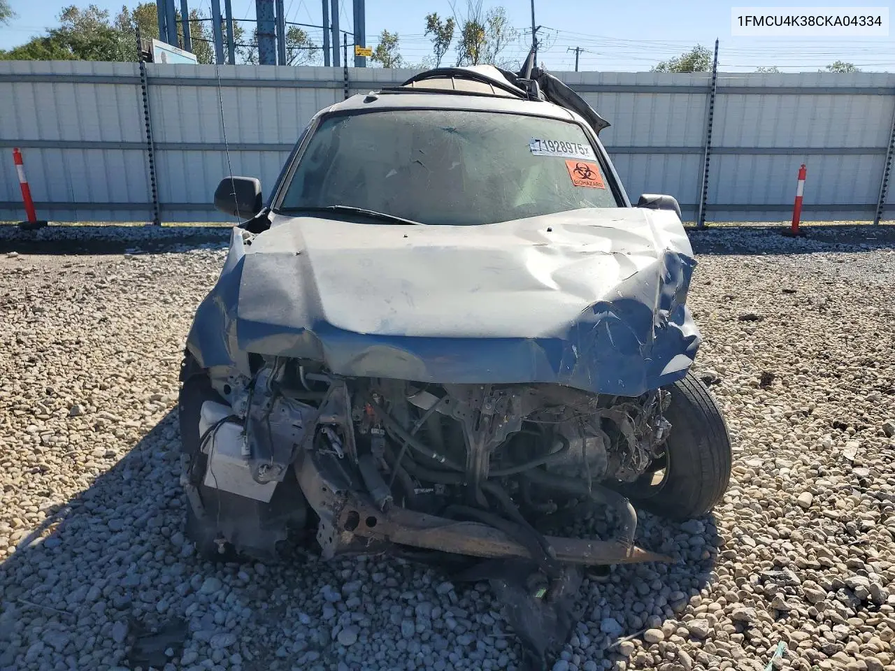 2012 FORD ESCAPE VIN 1FMCU4K38CKA04334 — фото 5