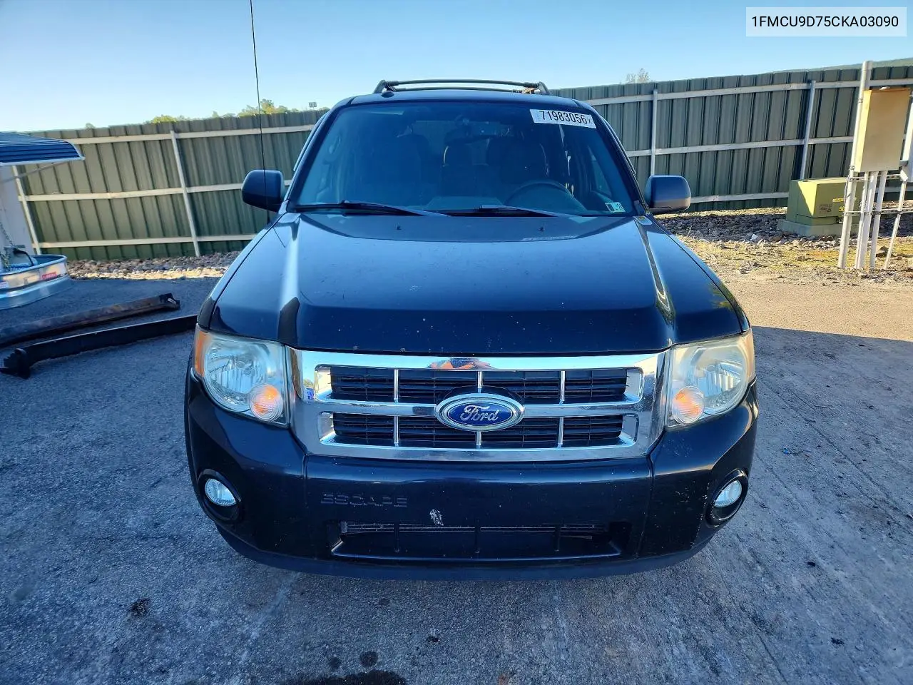 2012 FORD ESCAPE VIN 1FMCU9D75CKA03090 — фото 5
