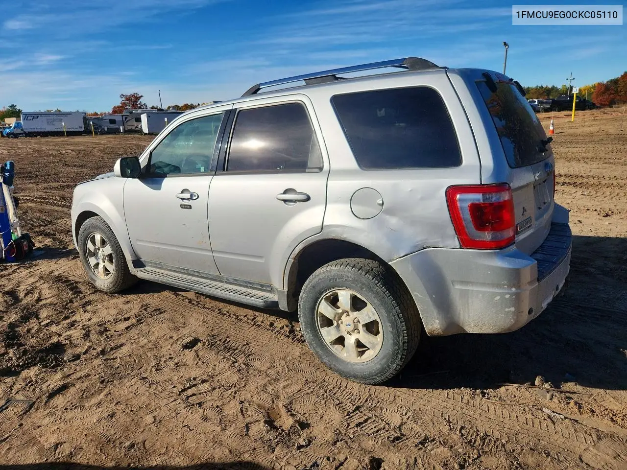 2012 FORD ESCAPE VIN 1FMCU9EG0CKC05110 — фото 2
