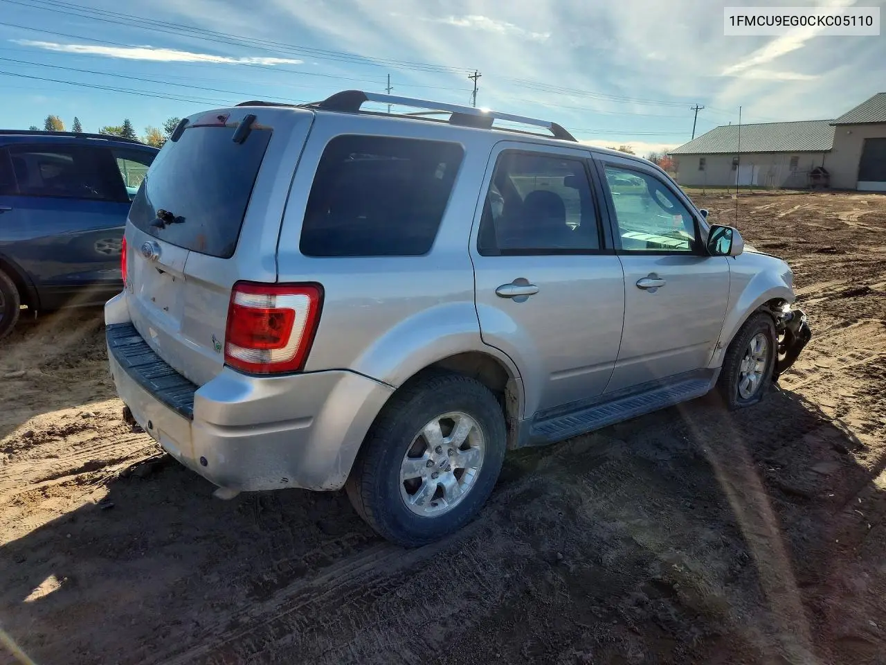 2012 FORD ESCAPE VIN 1FMCU9EG0CKC05110 — фото 3