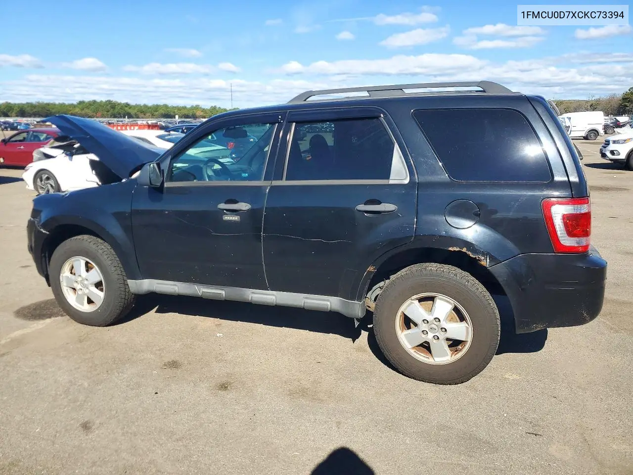 2012 FORD ESCAPE VIN 1FMCU0D7XCKC73394 — фото 2