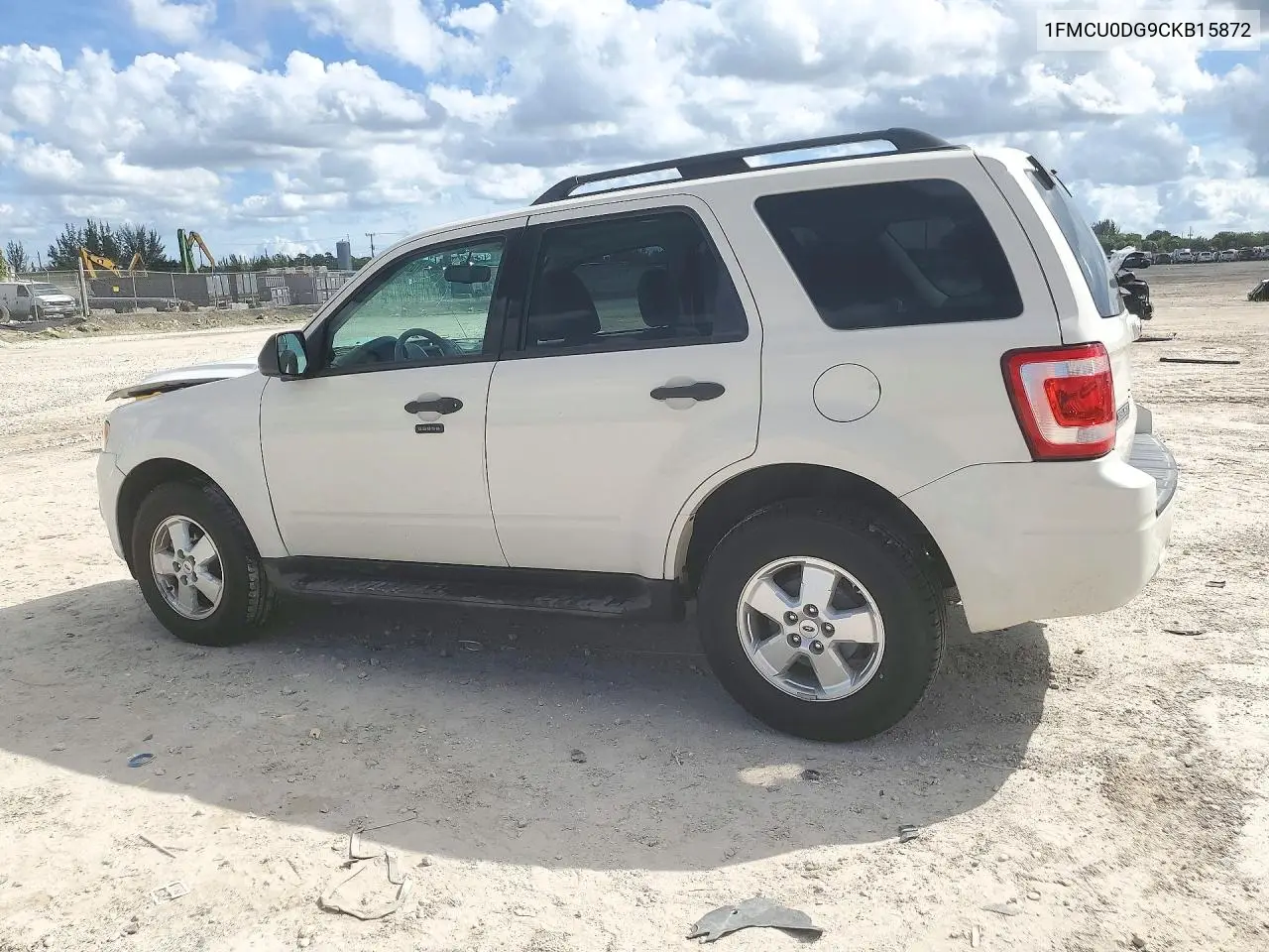 2012 FORD ESCAPE VIN 1FMCU0DG9CKB15872 — фото 2