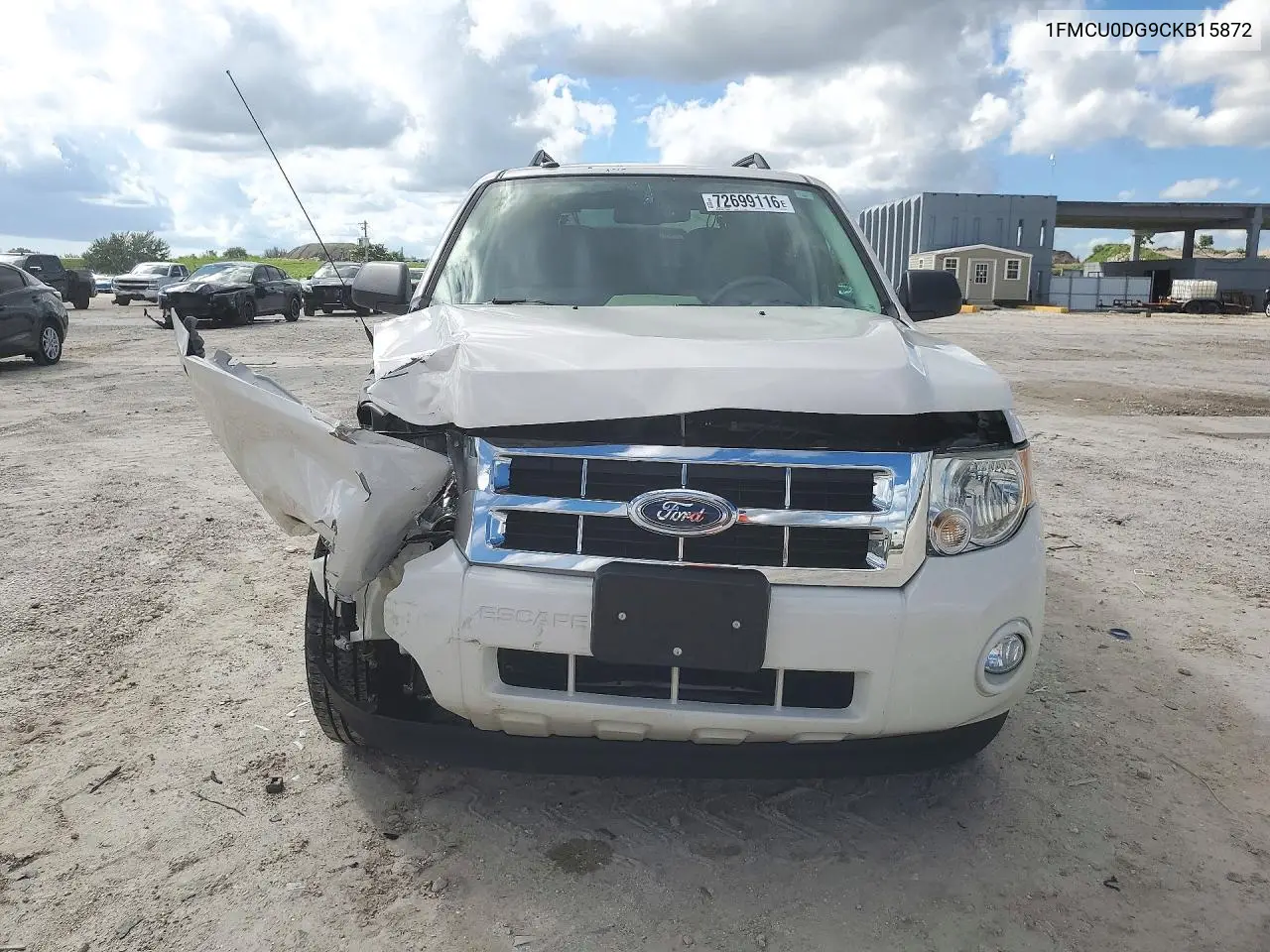 2012 FORD ESCAPE VIN 1FMCU0DG9CKB15872 — фото 5