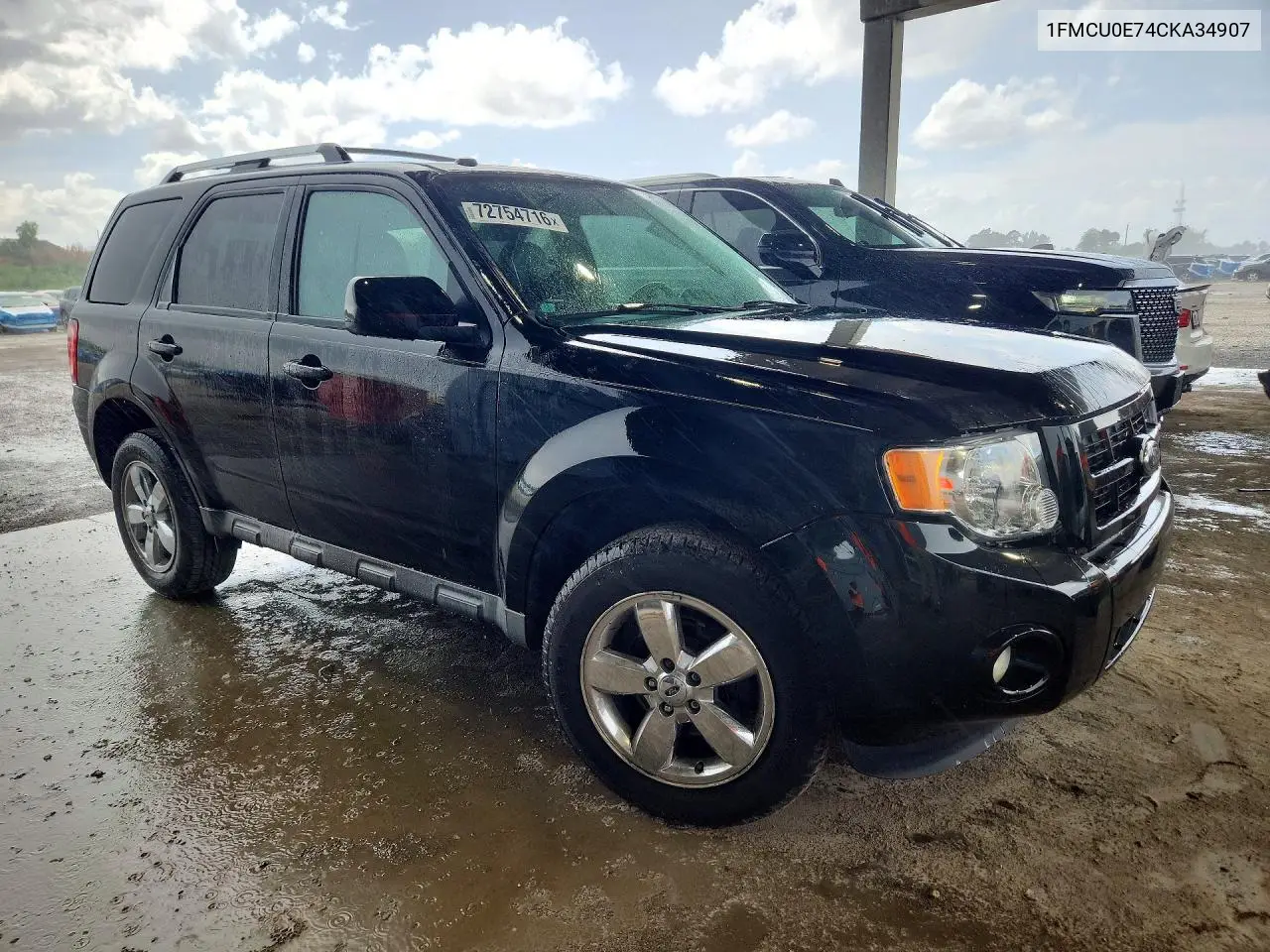2012 FORD ESCAPE VIN 1FMCU0E74CKA34907 — фото 4
