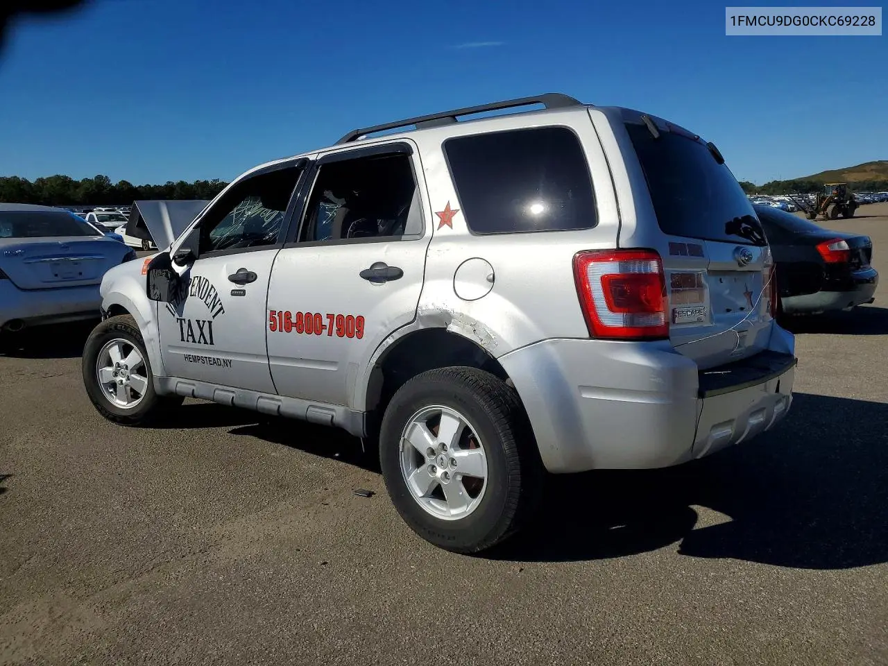 2012 FORD ESCAPE VIN 1FMCU9DG0CKC69228 — фото 2