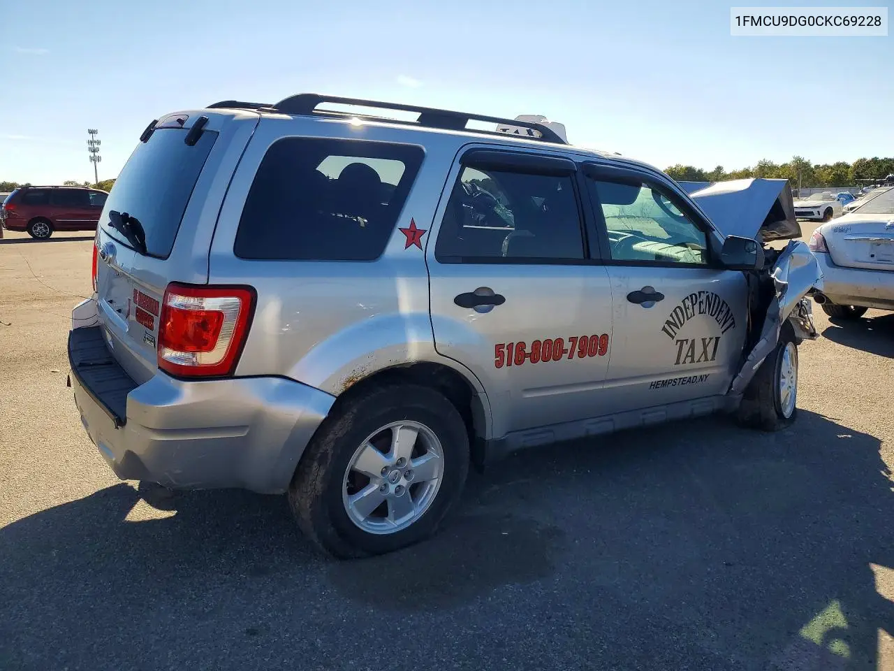 2012 FORD ESCAPE VIN 1FMCU9DG0CKC69228 — фото 3