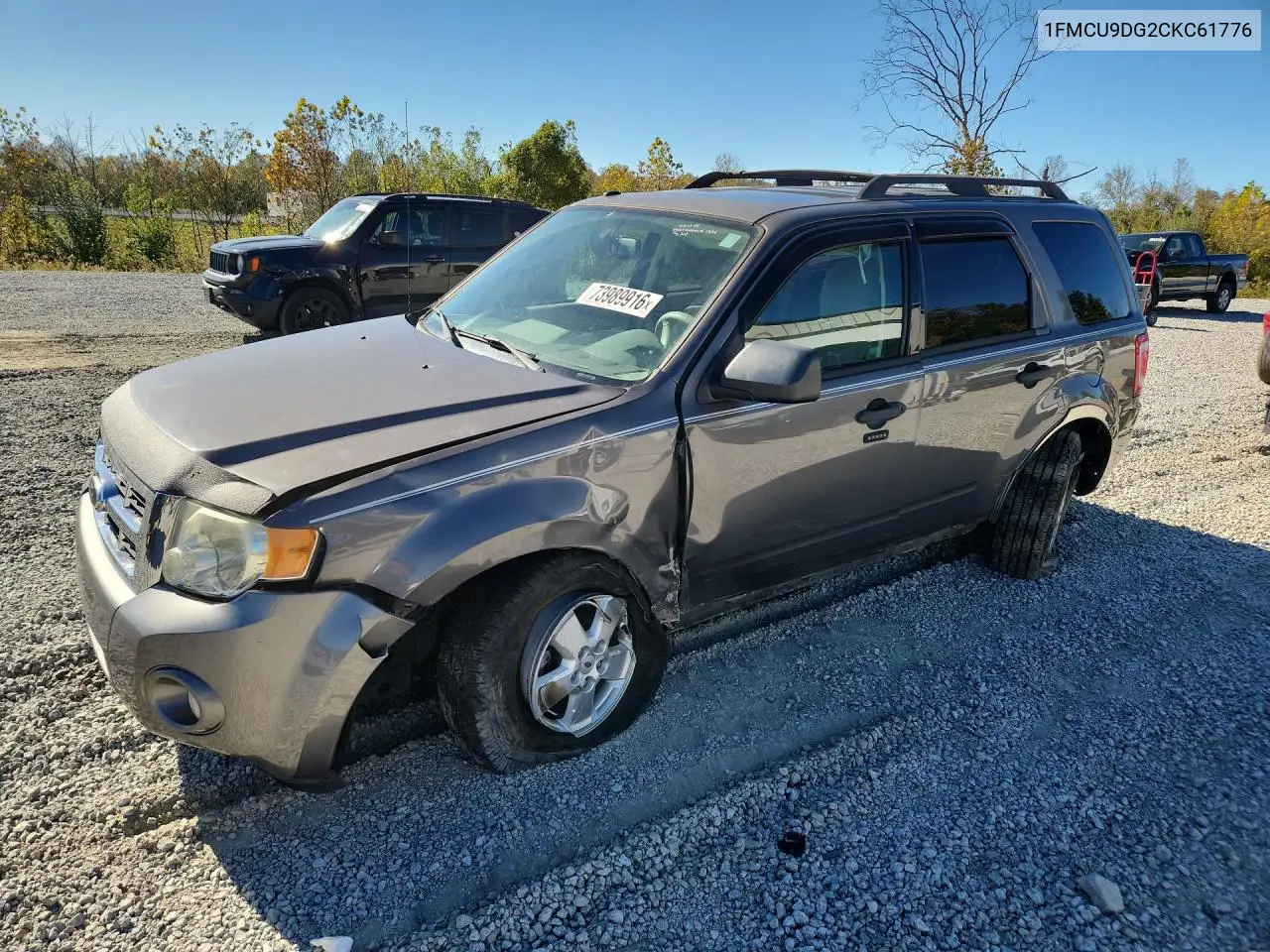 FORD ESCAPE 2012, VIN 1FMCU9DG2CKC61776