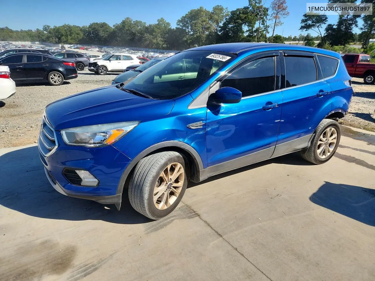 FORD ESCAPE 2017, VIN 1FMCU0GD3HUD51897