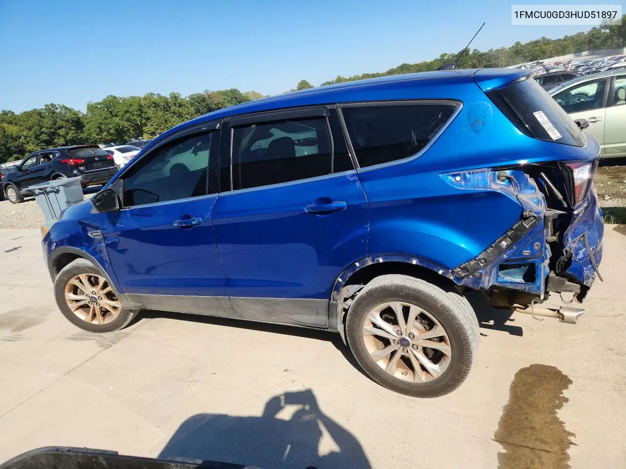 2017 FORD ESCAPE VIN 1FMCU0GD3HUD51897 — фото 2