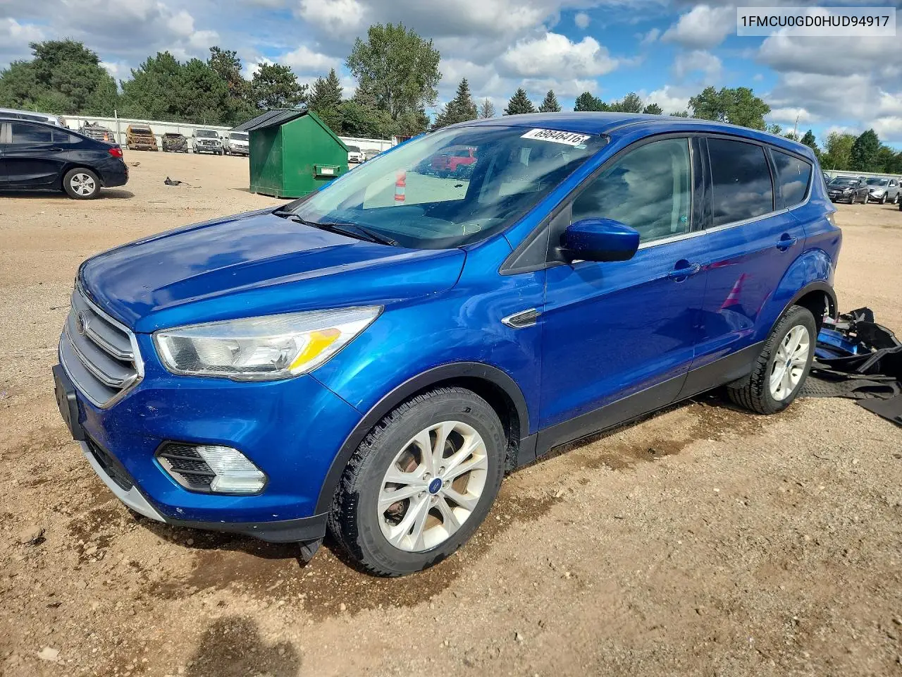 FORD ESCAPE 2017, VIN 1FMCU0GD0HUD94917