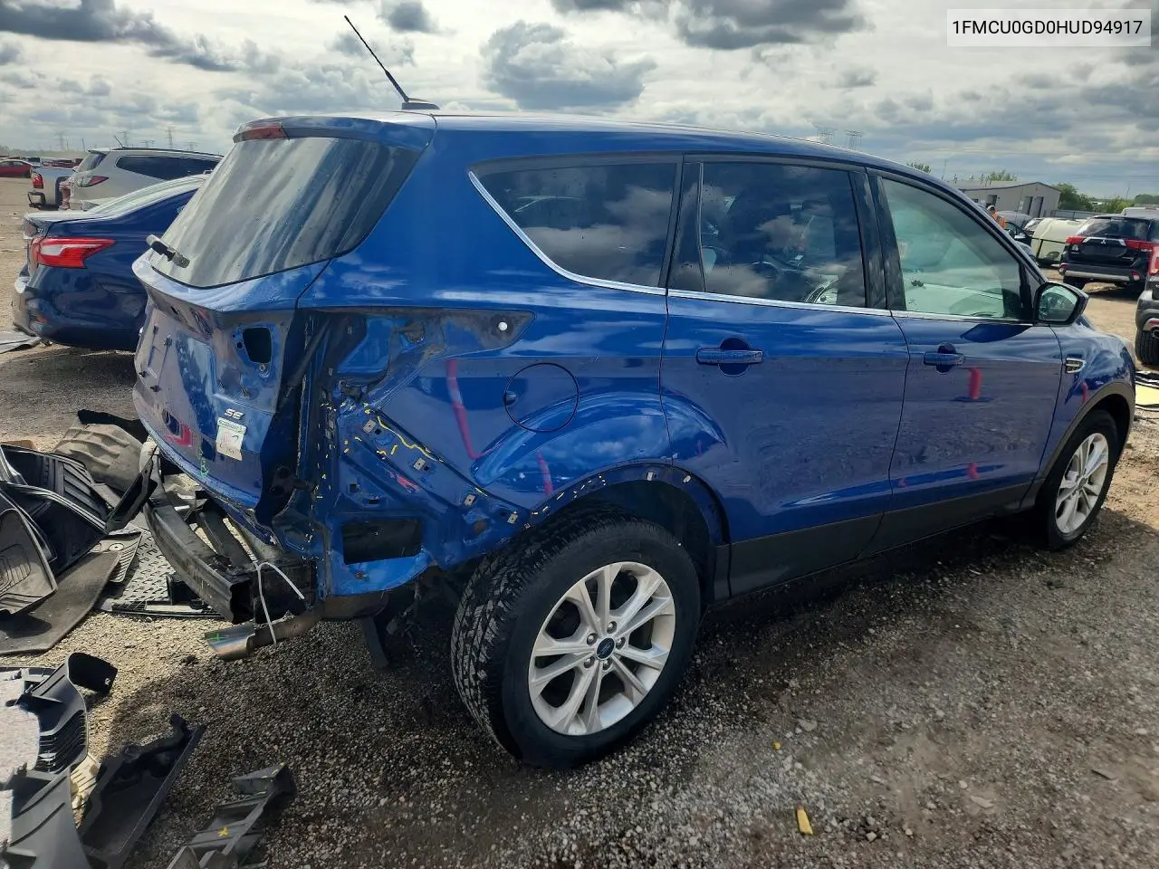 2017 FORD ESCAPE VIN 1FMCU0GD0HUD94917 — фото 3