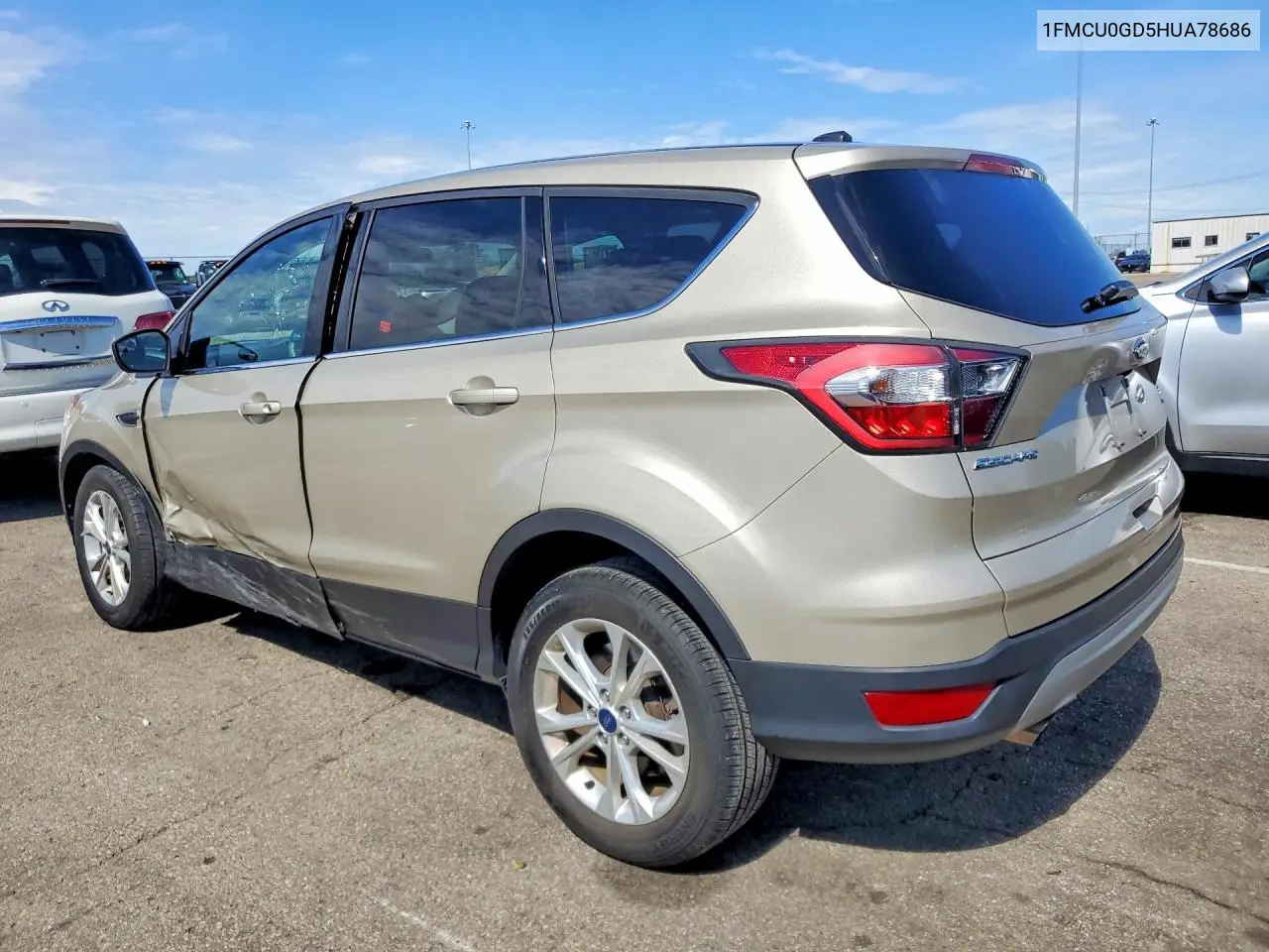 2017 FORD ESCAPE VIN 1FMCU0GD5HUA78686 — фото 2