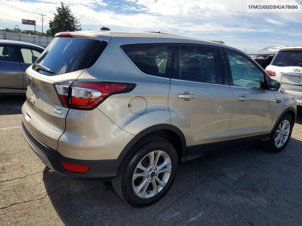 2017 FORD ESCAPE VIN 1FMCU0GD5HUA78686 — фото 3