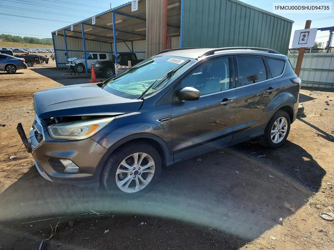 2017 FORD ESCAPE VIN 1FMCU0GD5HUD94735 — фото 3