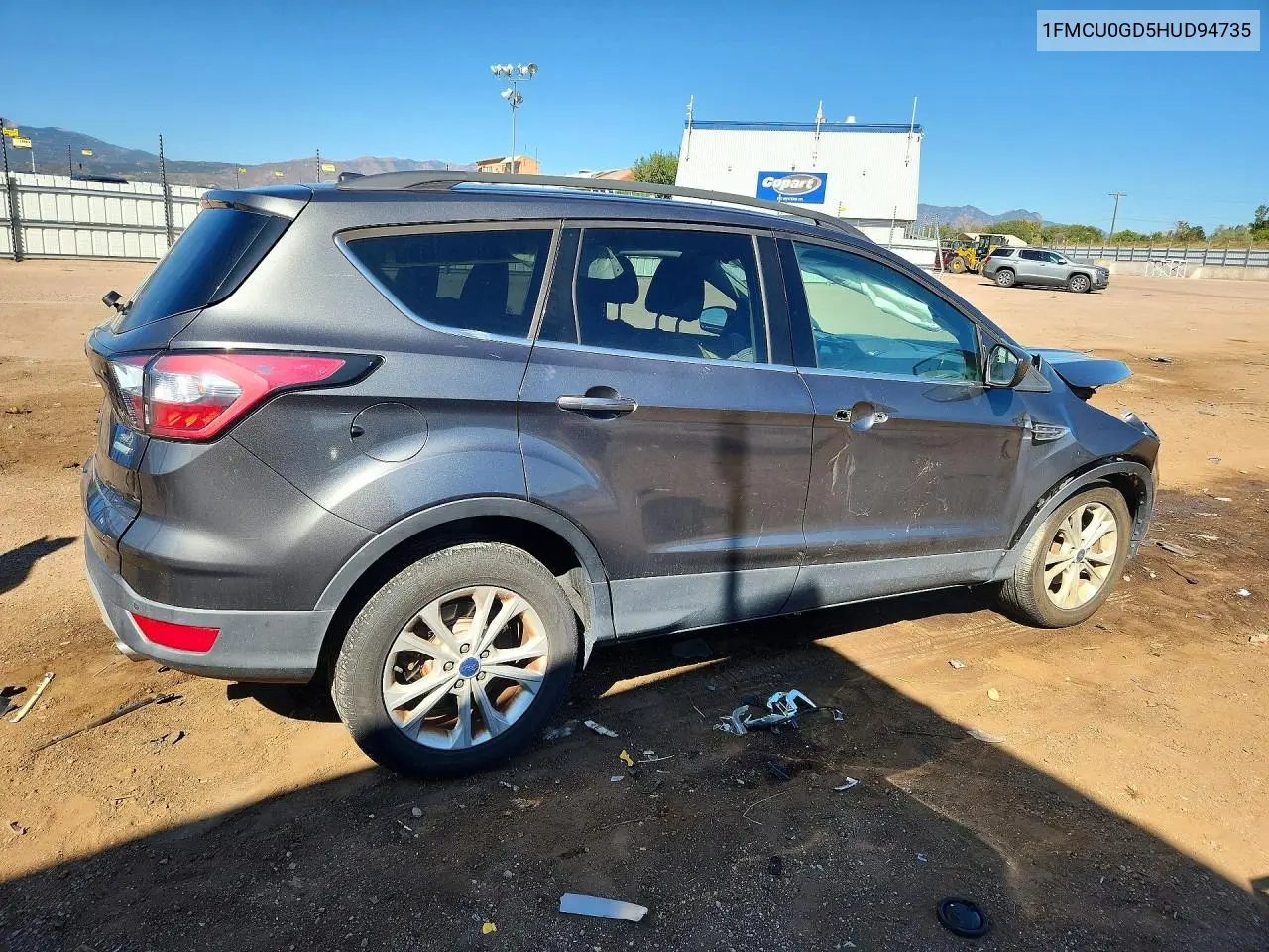 2017 FORD ESCAPE VIN 1FMCU0GD5HUD94735 — фото 5