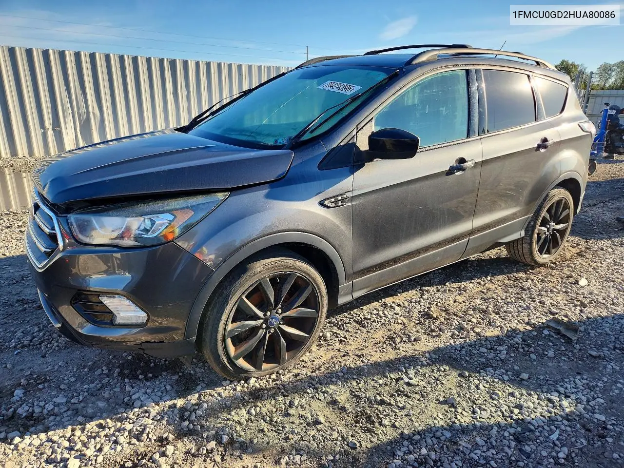 FORD ESCAPE 2017, VIN 1FMCU0GD2HUA80086