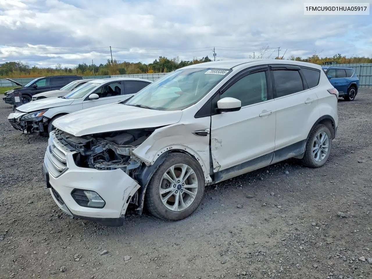 FORD ESCAPE 2017, VIN 1FMCU9GD1HUA05917