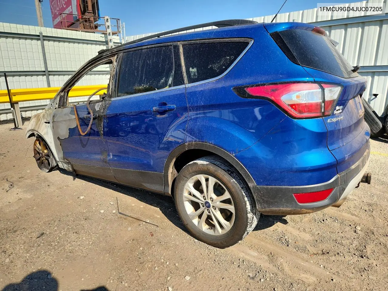 2018 FORD ESCAPE VIN 1FMCU9GD4JUC07205 — фото 2