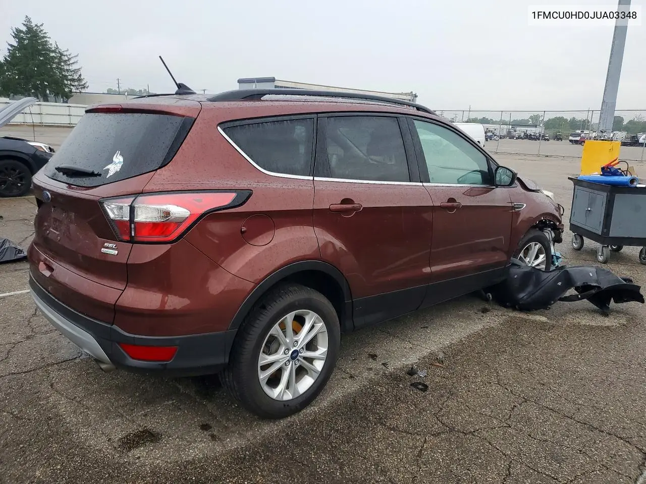 2018 FORD ESCAPE VIN 1FMCU0HD0JUA03348 — фото 3