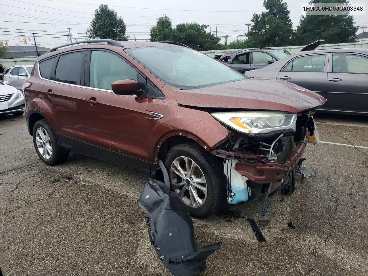 2018 FORD ESCAPE VIN 1FMCU0HD0JUA03348 — фото 4