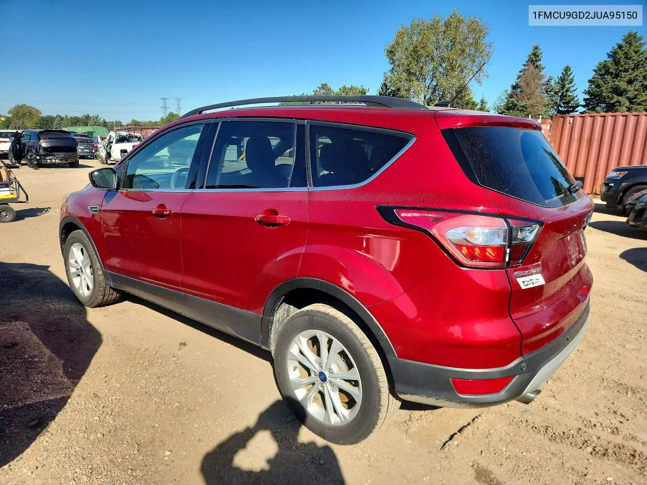 2018 FORD ESCAPE VIN 1FMCU9GD2JUA95150 — фото 2