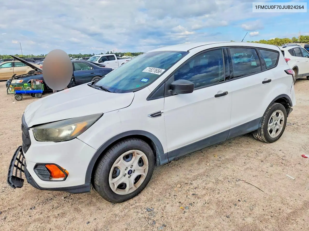 FORD ESCAPE 2018, VIN 1FMCU0F70JUB24264