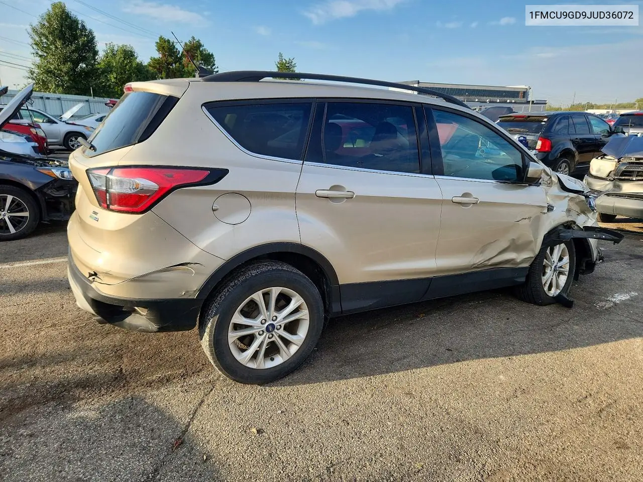 2018 FORD ESCAPE VIN 1FMCU9GD9JUD36072 — фото 3