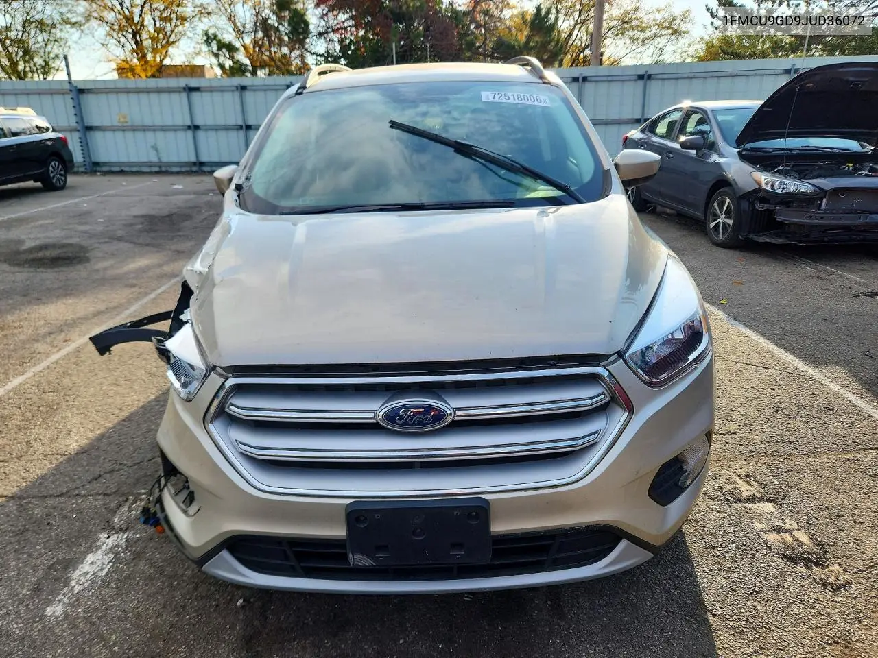 2018 FORD ESCAPE VIN 1FMCU9GD9JUD36072 — фото 5