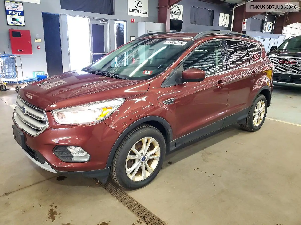 FORD ESCAPE 2018, VIN 1FMCU9GD7JUB63846