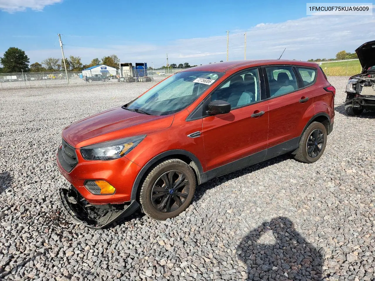 FORD ESCAPE 2019, VIN 1FMCU0F75KUA96009