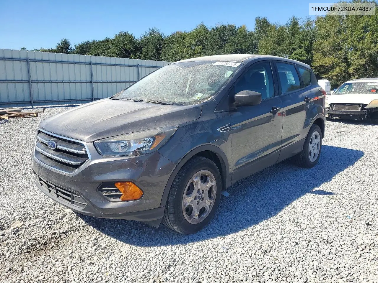 FORD ESCAPE 2019, VIN 1FMCU0F72KUA74887