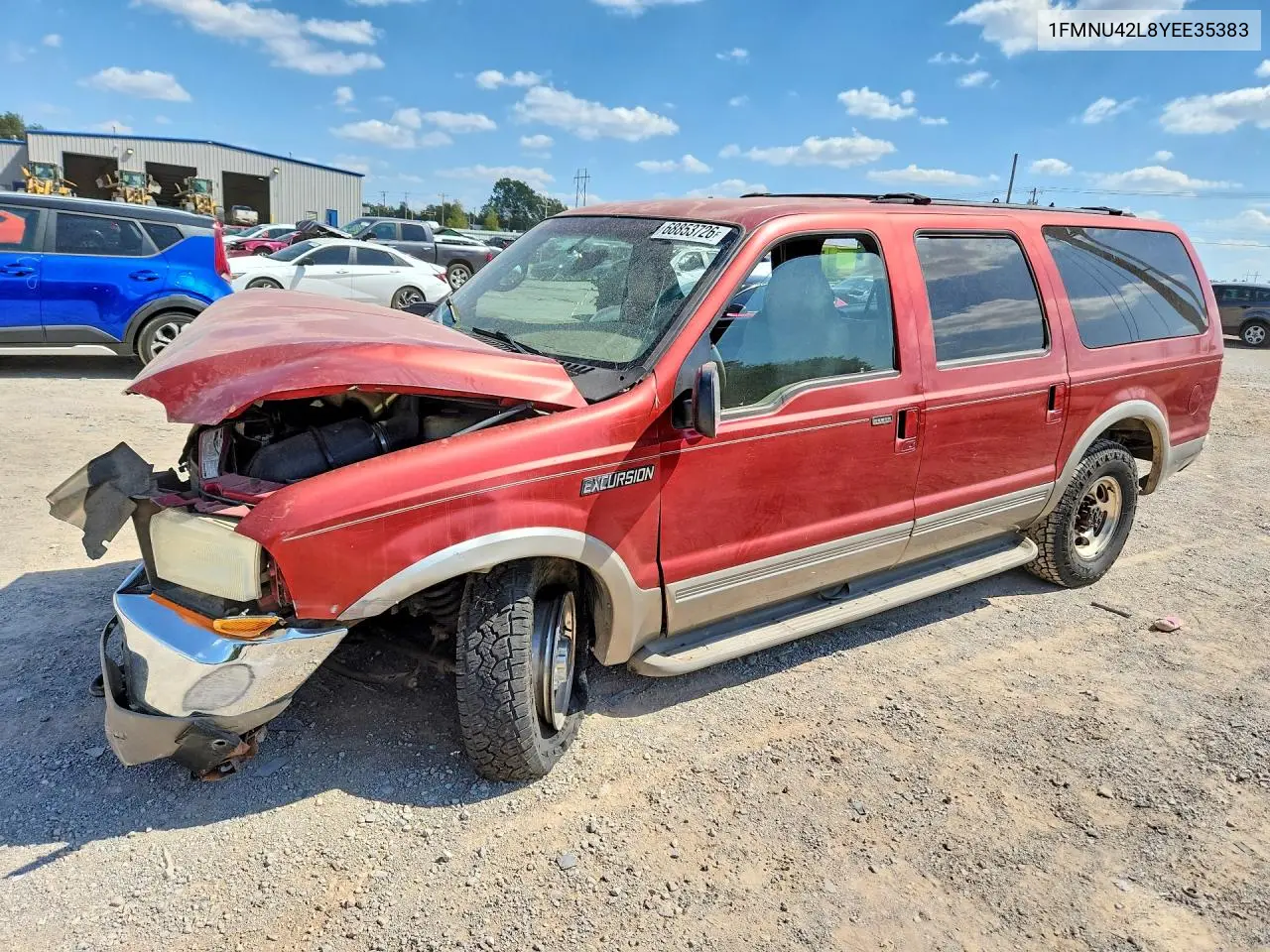 FORD EXCURSION 2000, VIN 1FMNU42L8YEE35383