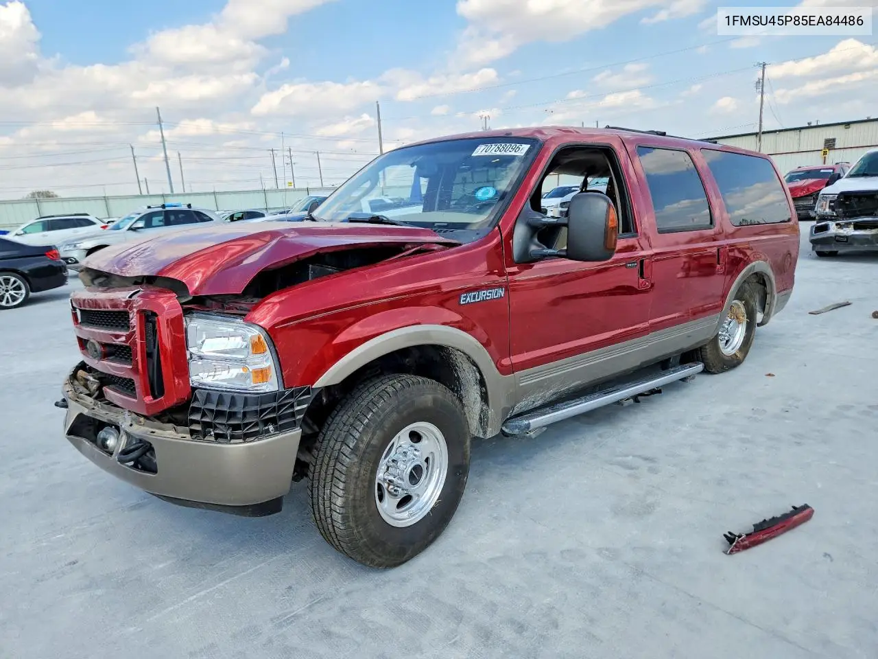 FORD EXCURSION 2005, VIN 1FMSU45P85EA84486
