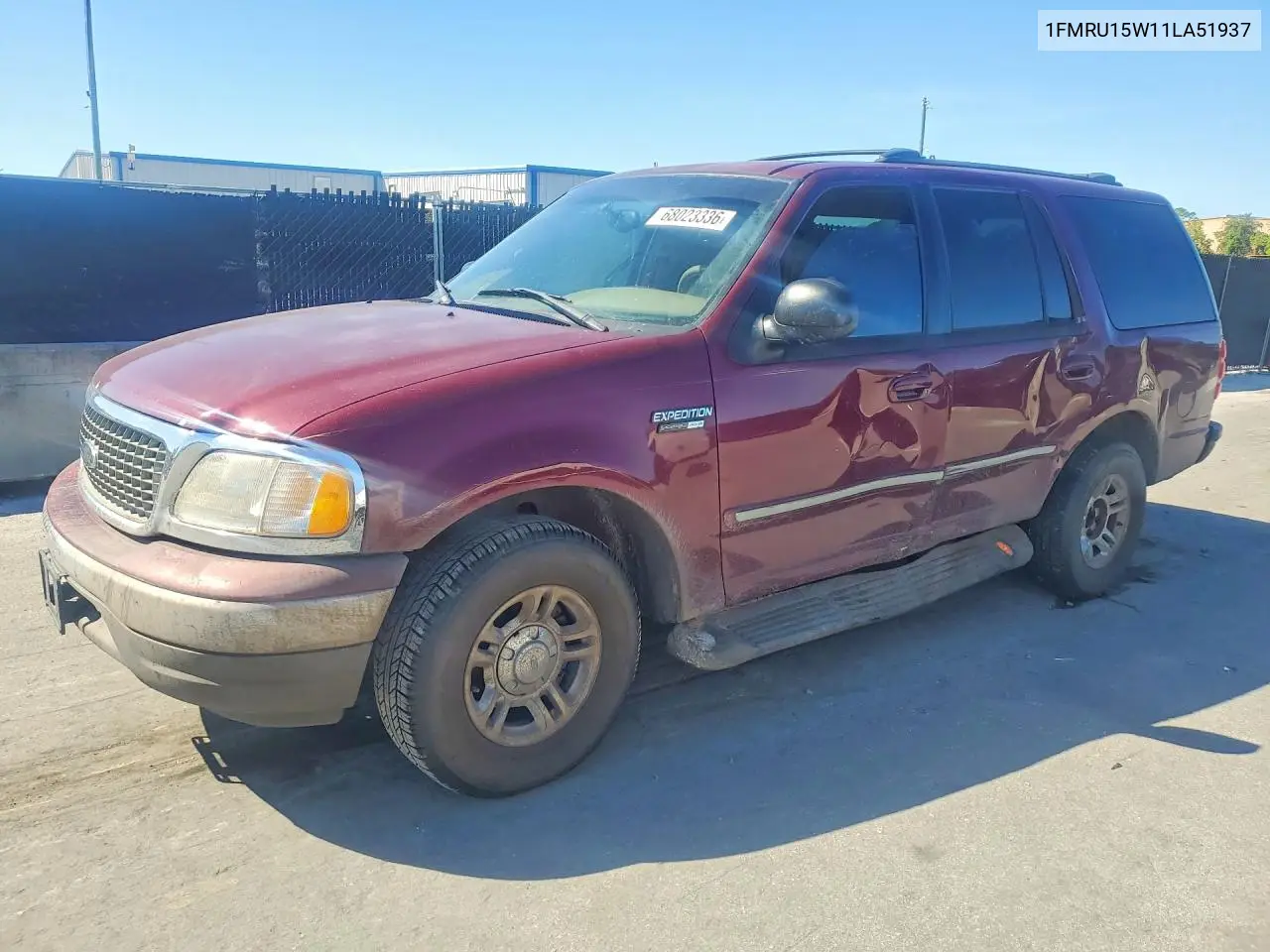FORD EXPEDITION 2001, VIN 1FMRU15W11LA51937
