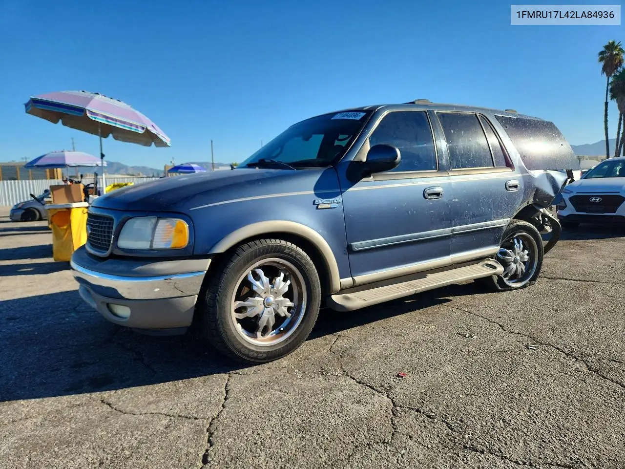 FORD EXPEDITION 2002, VIN 1FMRU17L42LA84936