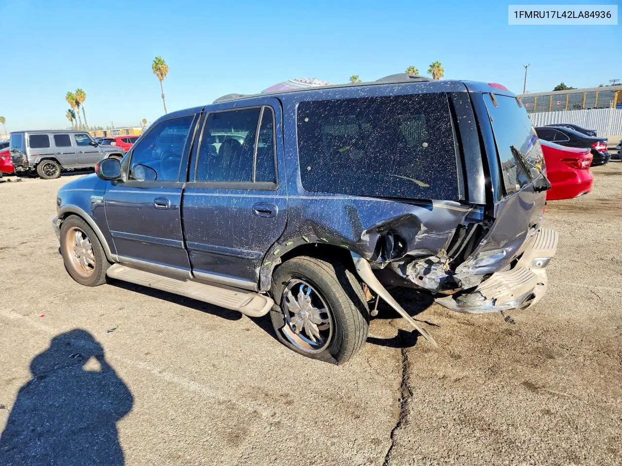 2002 FORD EXPEDITION VIN 1FMRU17L42LA84936 — фото 2