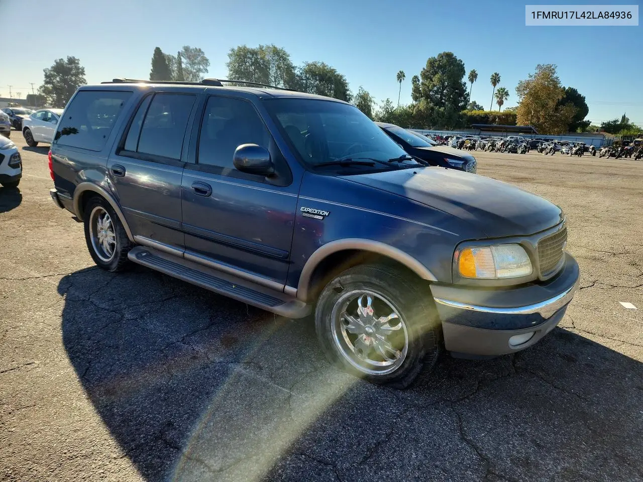 2002 FORD EXPEDITION VIN 1FMRU17L42LA84936 — фото 4