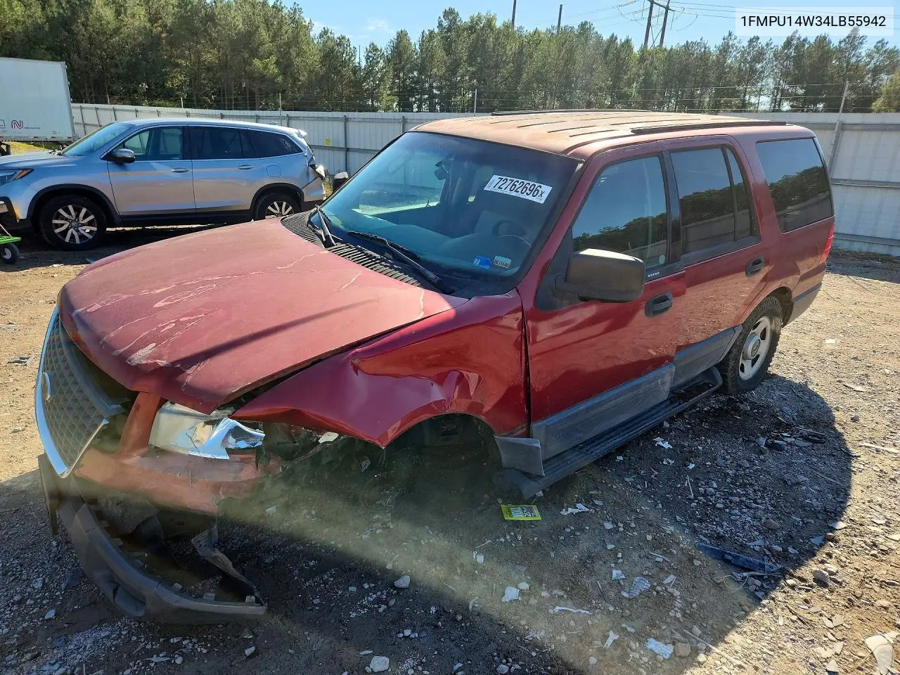 FORD EXPEDITION 2004, VIN 1FMPU14W34LB55942