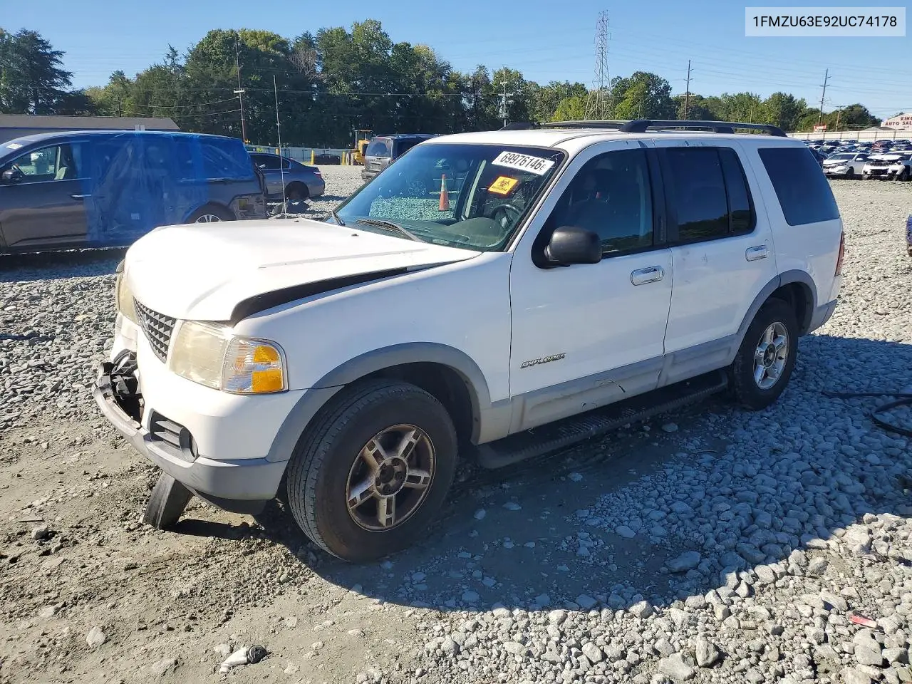 FORD EXPLORER 2002, VIN 1FMZU63E92UC74178