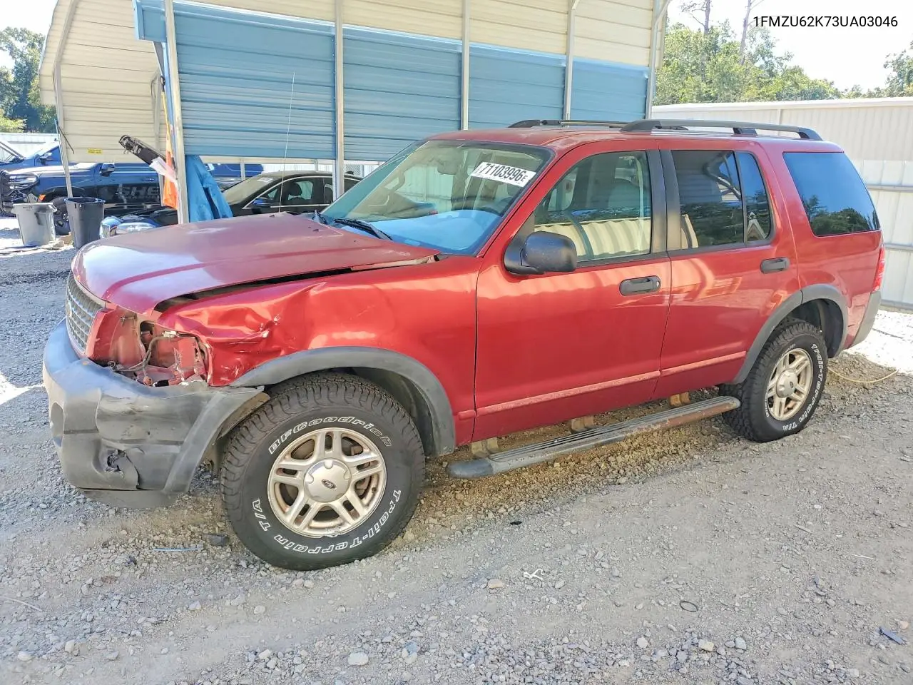 FORD EXPLORER 2003, VIN 1FMZU62K73UA03046
