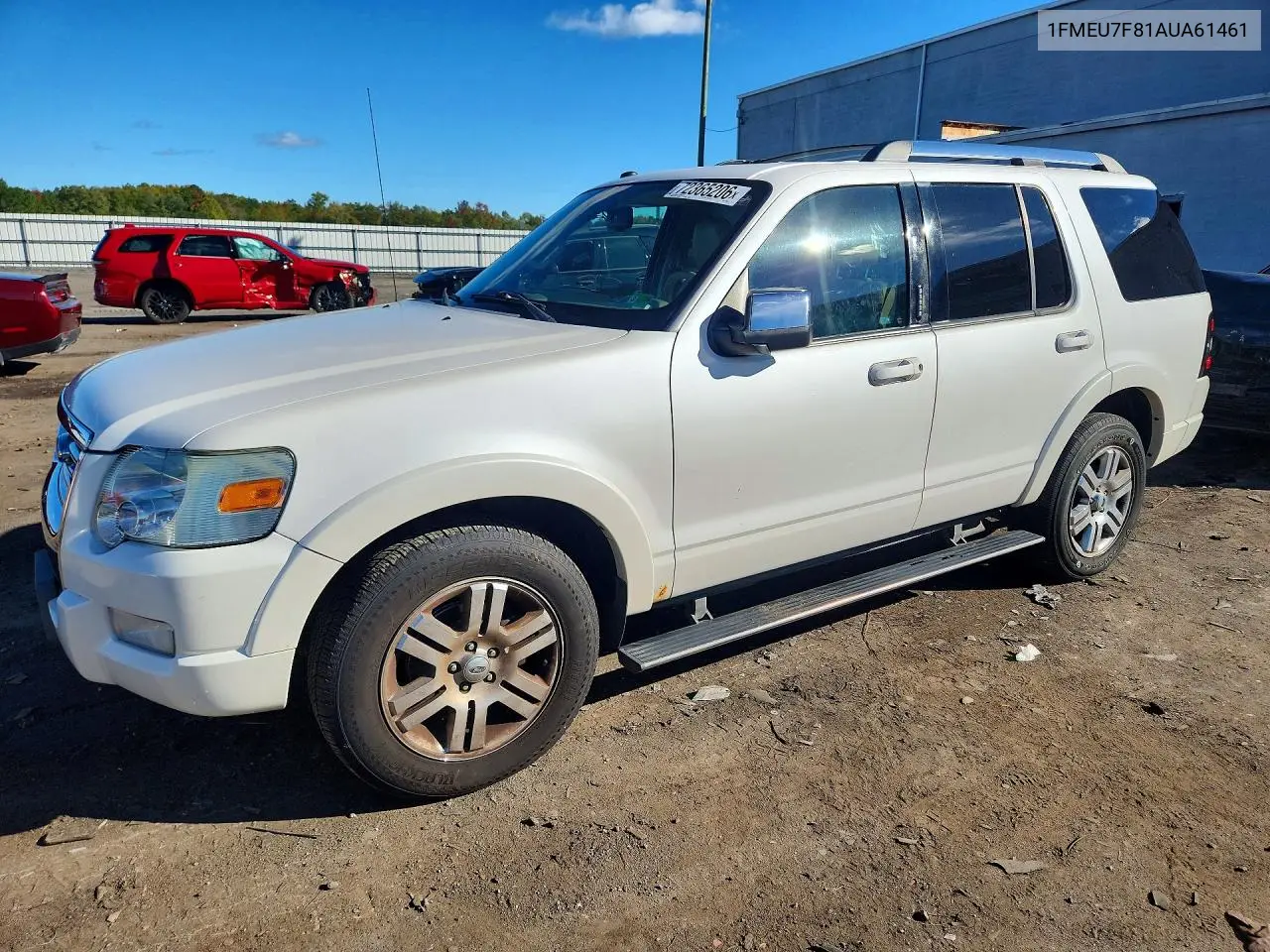 FORD EXPLORER 2010, VIN 1FMEU7F81AUA61461