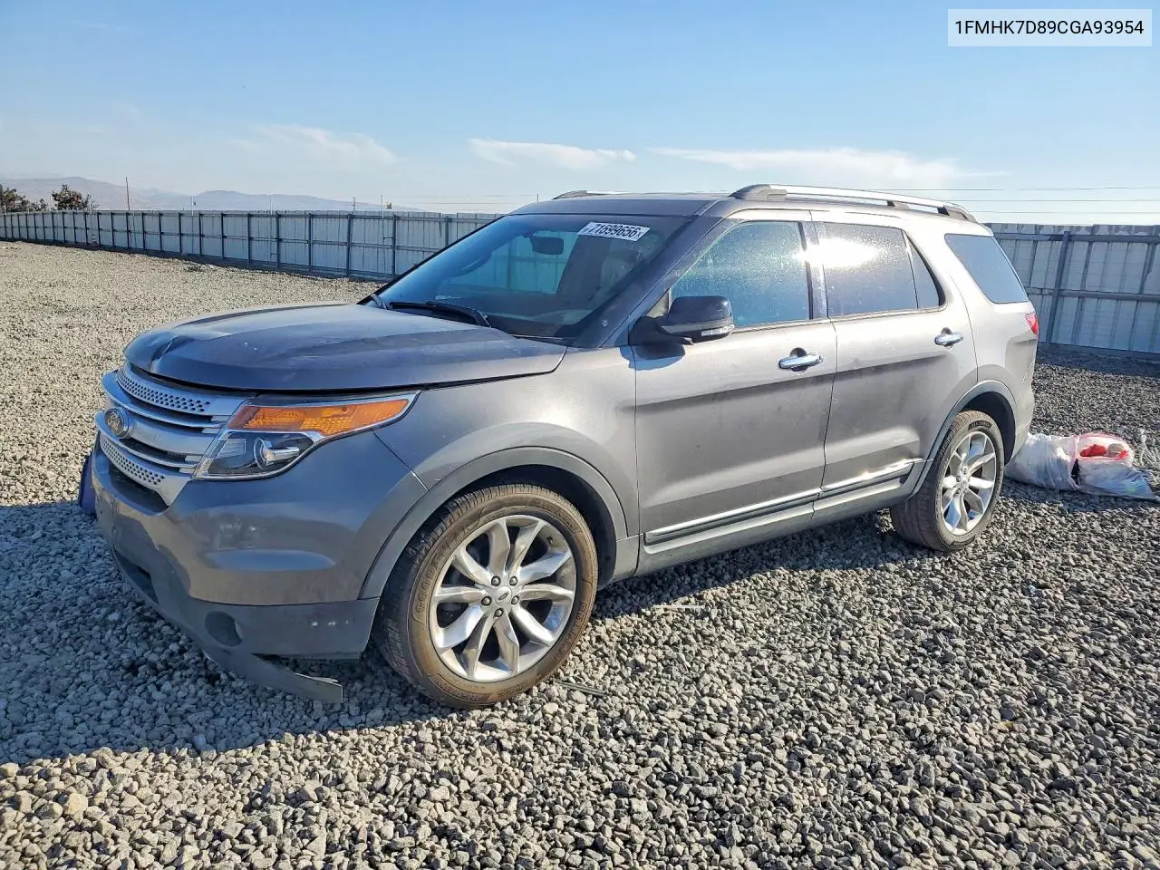 FORD EXPLORER 2012, VIN 1FMHK7D89CGA93954