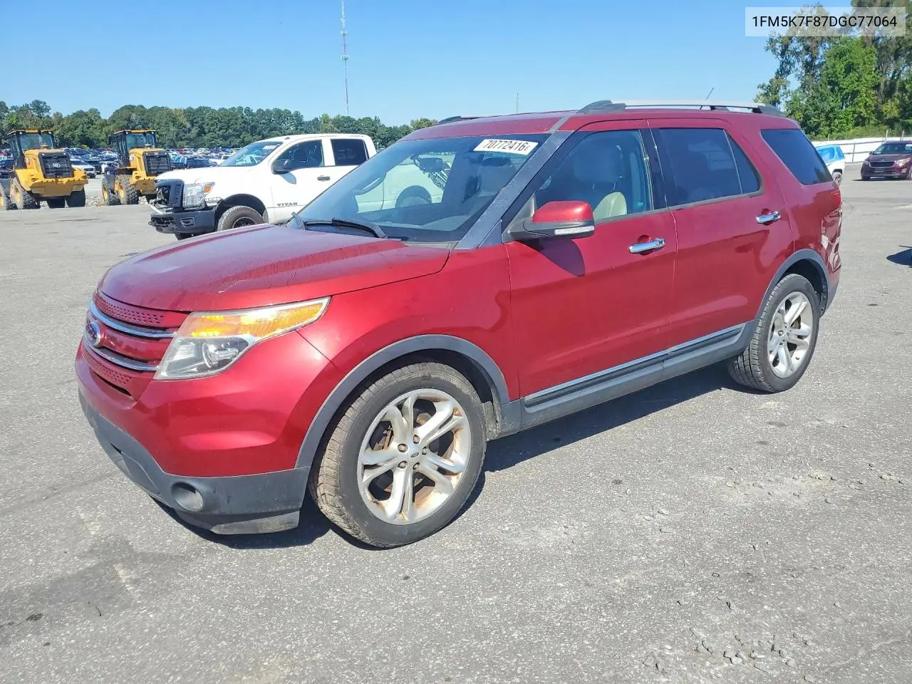 FORD EXPLORER 2013, VIN 1FM5K7F87DGC77064