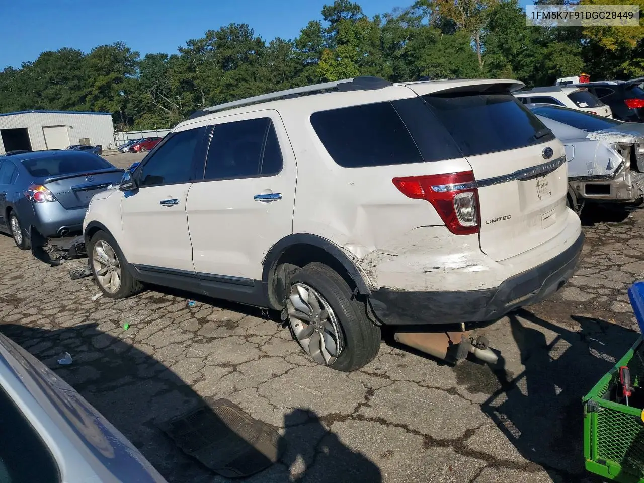 2013 FORD EXPLORER VIN 1FM5K7F91DGC28449 — фото 2